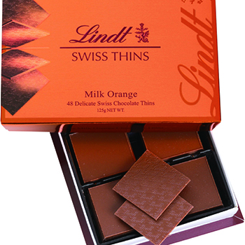 【FOOD de WINE】リンツ オレンジ･エキストラシン 125g / 六甲バター ◎(LINDT EXTRA THINS ORANGE ◎)